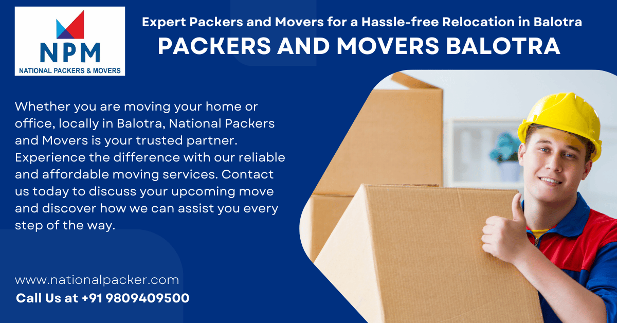 Packers and Movers in Balotra, Packers and Movers Balotra, National Packers and Movers Balotra